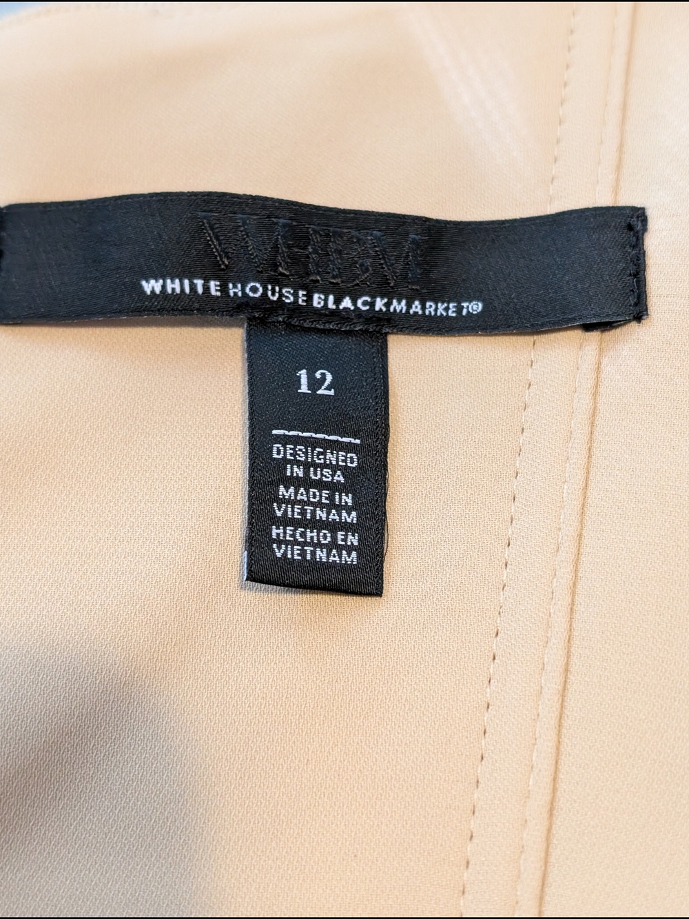 White House Black Market Tan Square-Neck Wrap-Detail Tank Top Matches Trousers - Picture 7 of 11